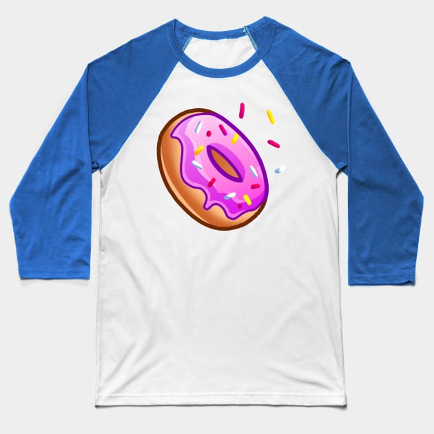 Donut Powerup Baseball T-Shirt by Vector Unit